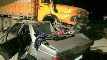 یک کشته و هفت مصدوم در تصادف کامیون ایسوزو با دو خودرو