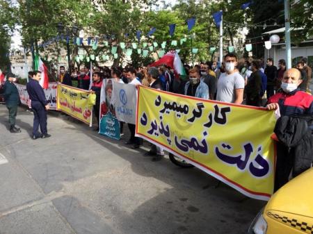 تجمع کارگرانِ «کیان تایر» مقابل نهاد ریاست جمهوری/ کارخانه را به دولت برگردانید تا تولید رونق بگیرد