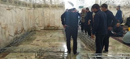  حرم مطهر امام رضا علیه السلام در حال آماده سازی محل دفن رئیس جمهور مردمی |عکس