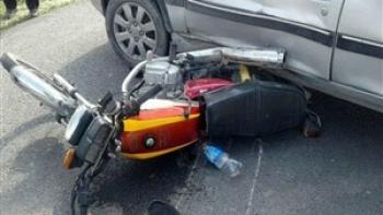 تصادف مرگبار پژو 405 با موتورسیکلت در دشتستان