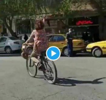 دستگیری دختر دوچرخه‌سوار بی حجاب در نجف‌آباد اصفهان + عکس