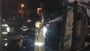 اولین عکسها از آتش سوزی پمپ بنزین پیروزی