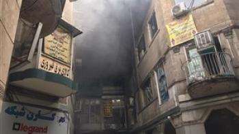 آتش سوزی ساختمان تجاری‌ در خیایان لاله زار جنوبی