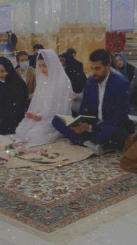 مراسم ازدواج ورزشکار نامی در حرم امام رضا (ع) +عکس