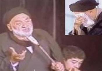 روضه «شب دفن حضرت زهرا (س)» در حضور امام خمینی (ره) +فیلم