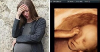 واکنش عجیب جنین به گریه کردن مادر +عکس