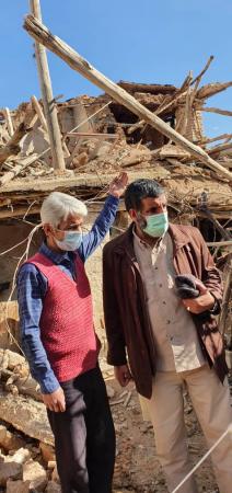 فیلم/گزارش حاج حسین یکتا از فعالیت گروه های جهادی در زلزله سی سخت