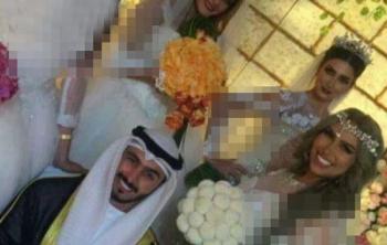 ازدواج عجیب و همزمان یک مرد عرب با چهار دختر جوان به خاطر رو کم کنی همسر اول!+عکس