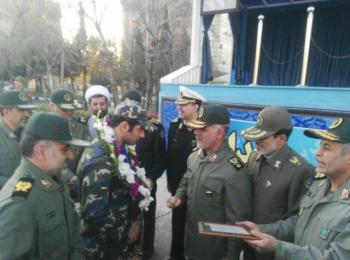 تقدیر از سرباز وظیفه "علیرضا کریمی" کشتی گیر تیم ملی